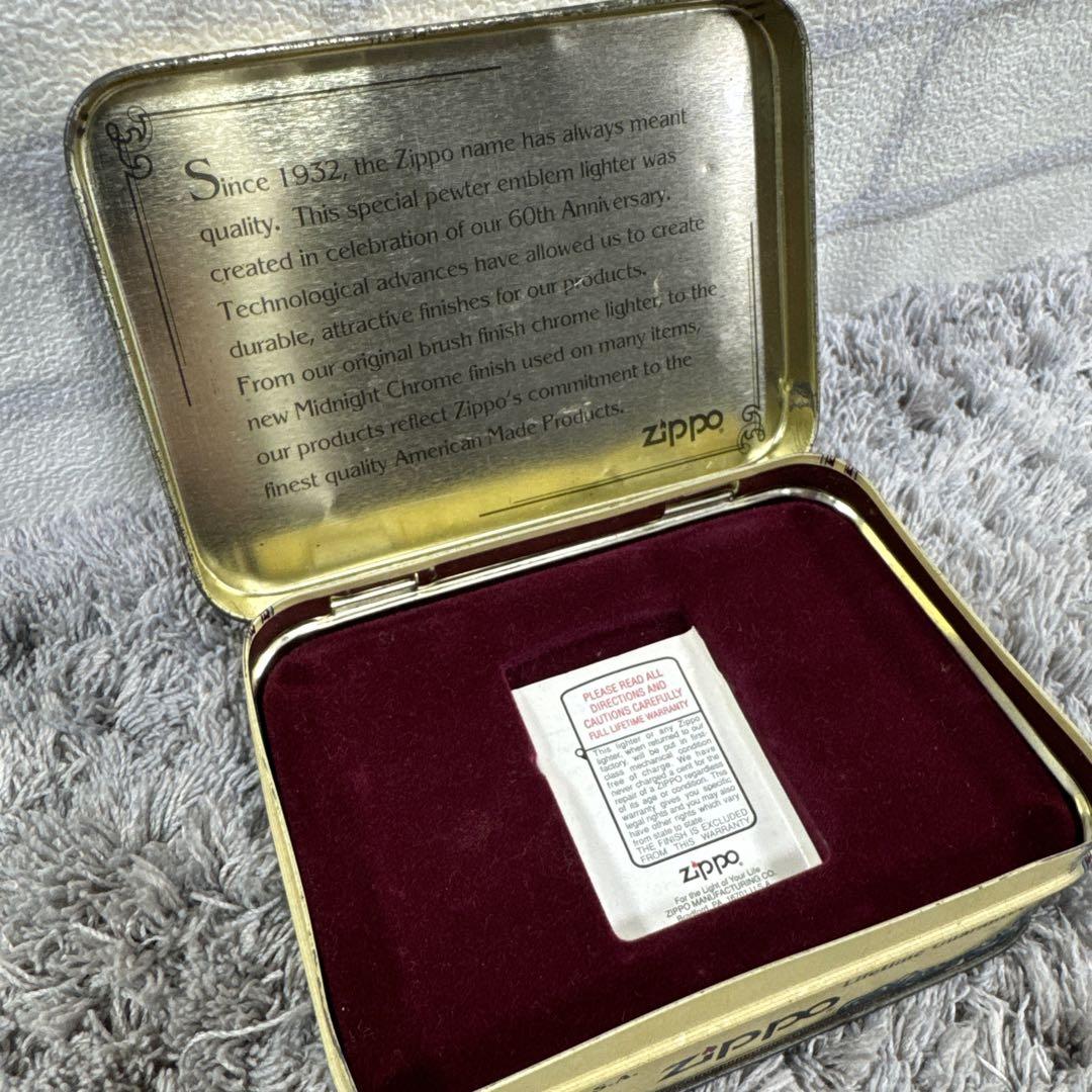 【未使用】 Zippo ジッポー 60th Anniversary 缶付き