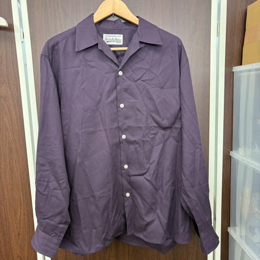 A5.WACKO MARIA 50’s SHIRT オープンカラーシャツ 紫