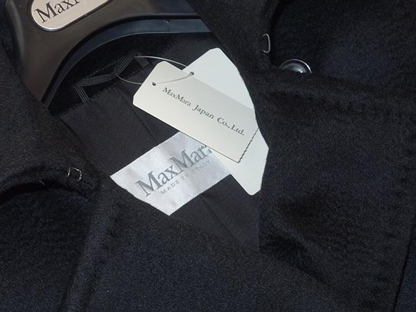 未使用タグ付■マックスマーラキャメル100％ベルテッドコート■36黒マニュエラ Max Mara MaxMara マックスマーラ キャメルコート MANUELA