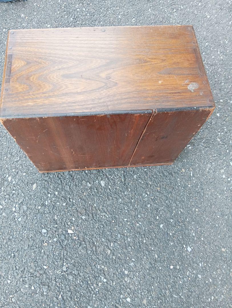 時代庄内箪笥 兜金具 扉付き 角引手 | denbee 古道具