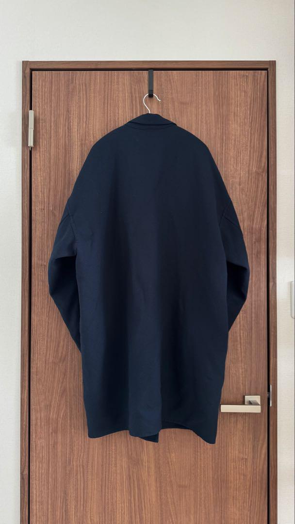 Uniqlo U ネイビー ダブルフェイス チェスターコート Lサイズ
