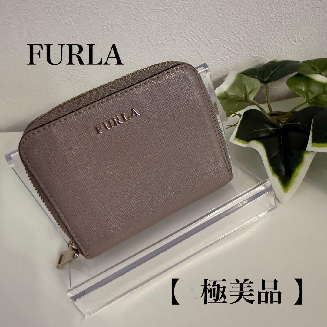 FURLA フルラ　ミニ財布　財布　ウォレット　カード入れ　カーキ　グレー