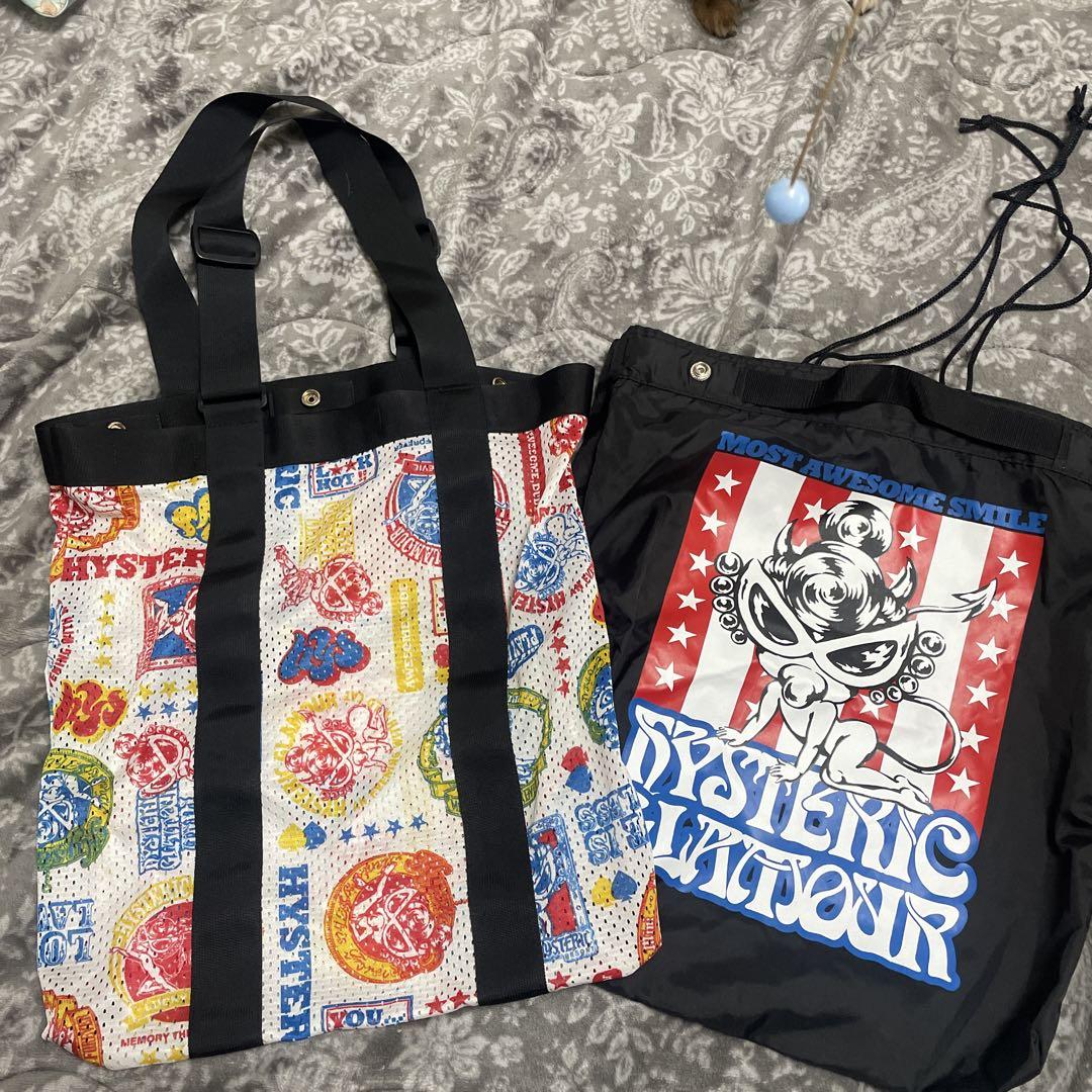 【未使用】HYSTERIC★ミニ　メッシュバッグとインバッグセット海水浴　スパ