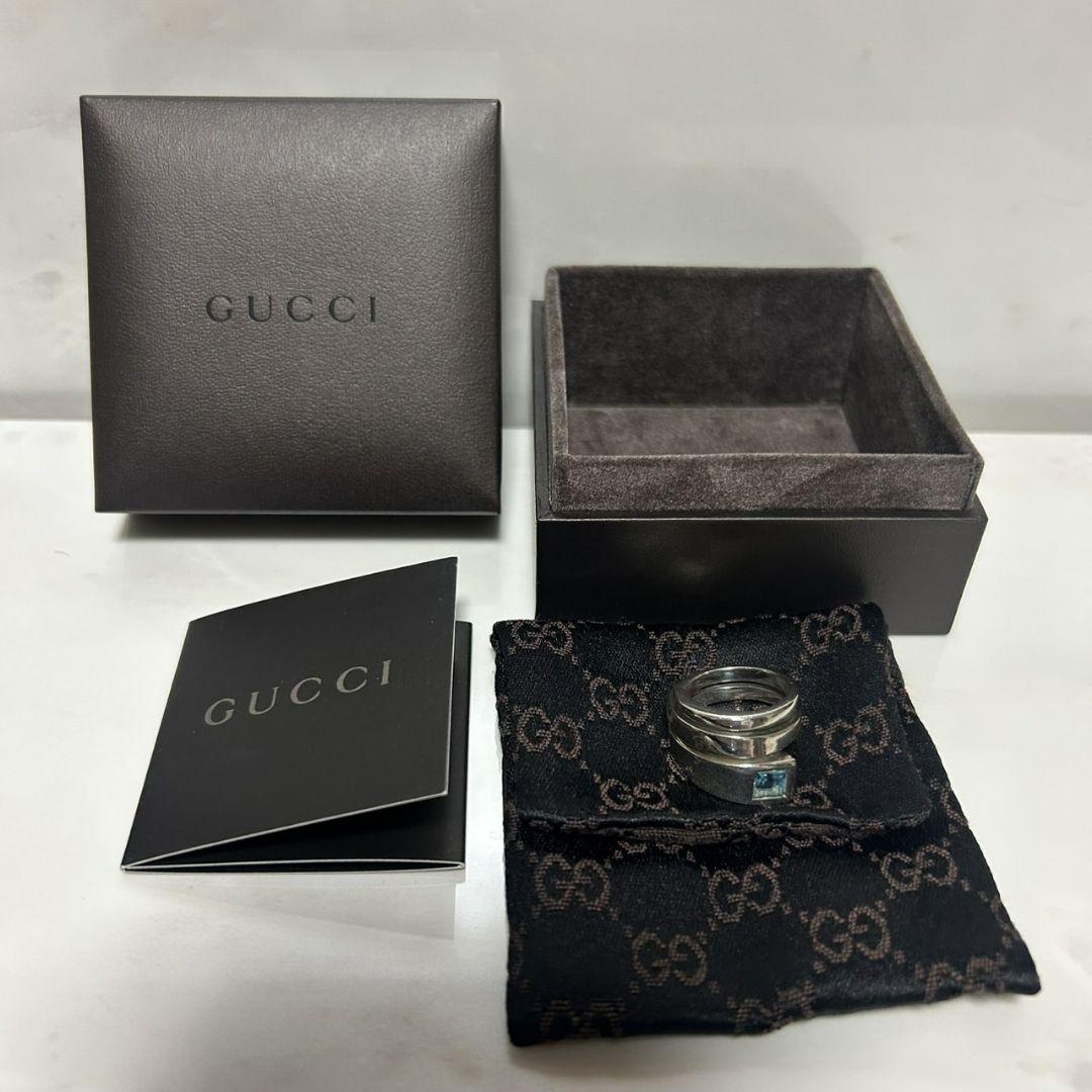 GUCCI シルバー スリーストラップリング