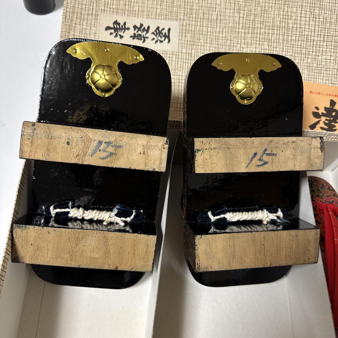 津軽塗り　本物　下駄　男女ペア　弘前　藤田漆器　新品
