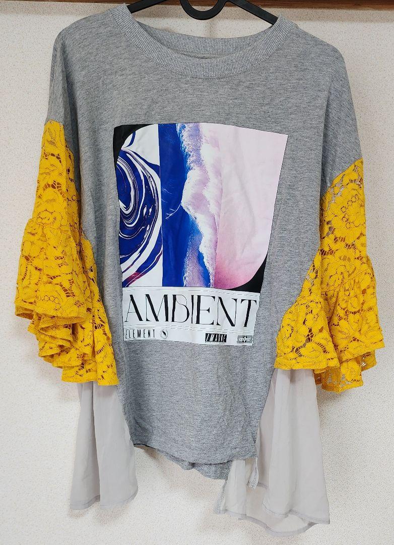 ☆ローズバッド × オキラク☆レースラッフルスリーブTシャツ ウォッシャブル OKIRAKU（オキラク）の「(OKIRAKU×ROSE BUD)レースラッフル