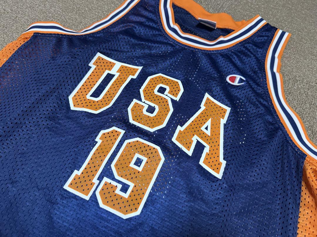 Champion USA 19 タンクトップ L ネイビー/オレンジ