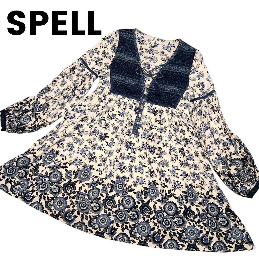【美品】SPELL スペル ワンピース 花柄 フラワー