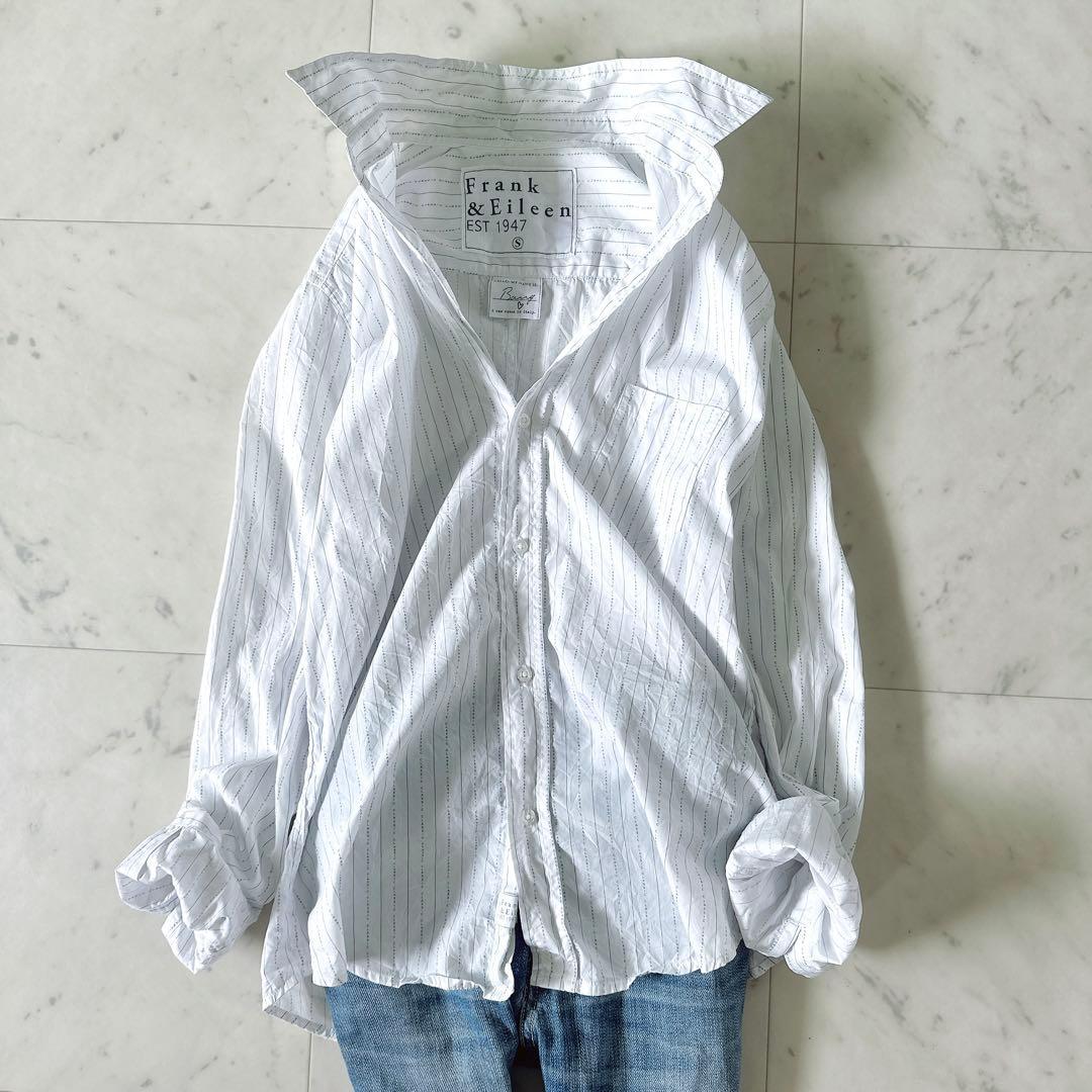 希少デザイン♪フランクアンドアイリーン BARRY バリー シワ加工 長袖シャツトップス