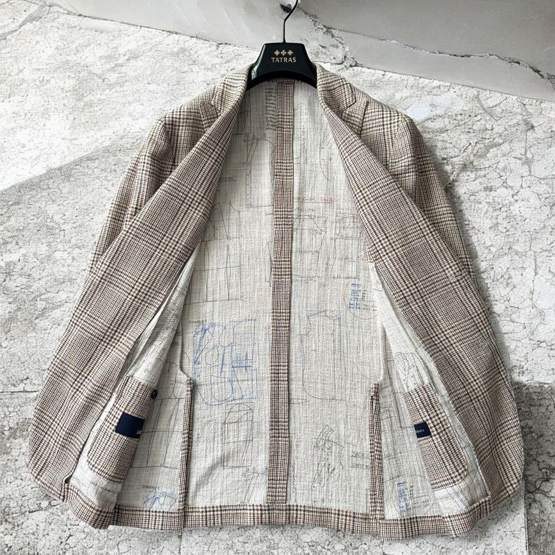 未使用級 LARDINI テーラードジャケット サマーツイード 近年モデル 50