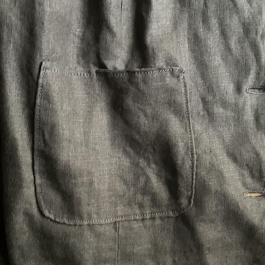 FRANCE 1950s~ ／ Linen Jacket Black