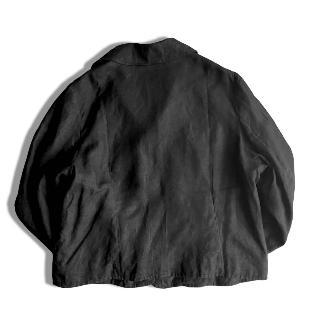 FRANCE 1950s~ ／ Linen Jacket Black
