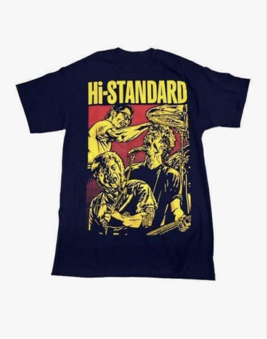 Hi-STANDARD グラフィック Tシャツ ネイビー - メルカリ