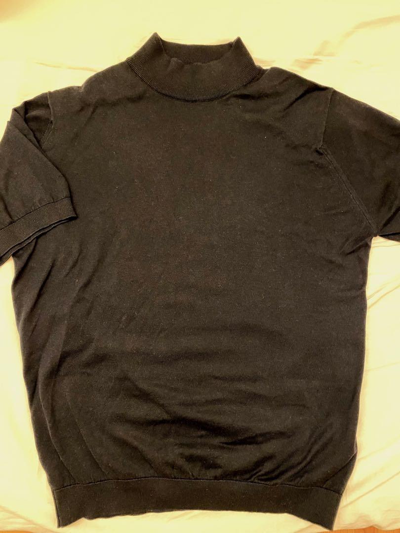 JOHN SMEDLEY / コットン モックネックニット S 未使用