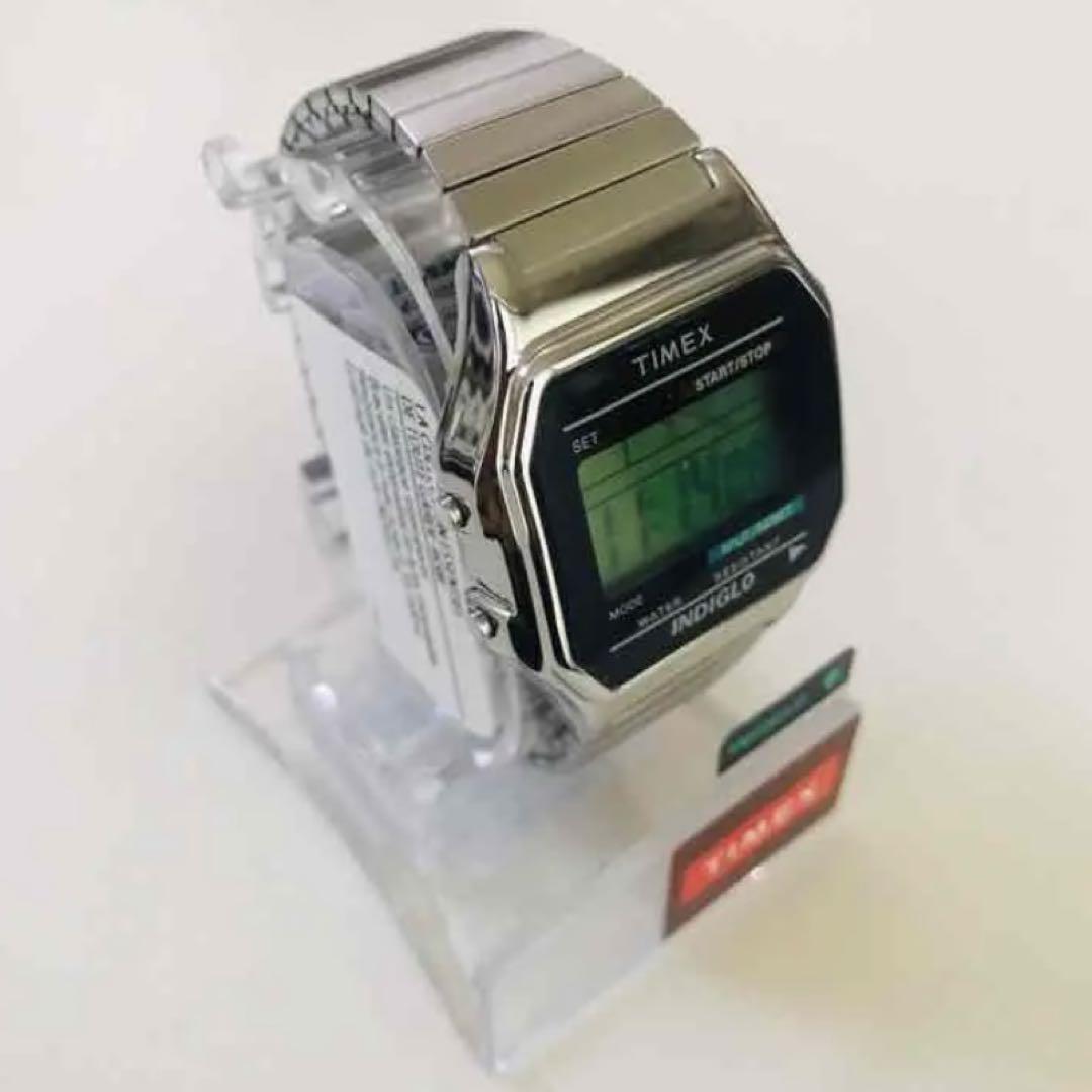 アメリカ正規買付 timex シルバー 腕時計 supremeベースモデル