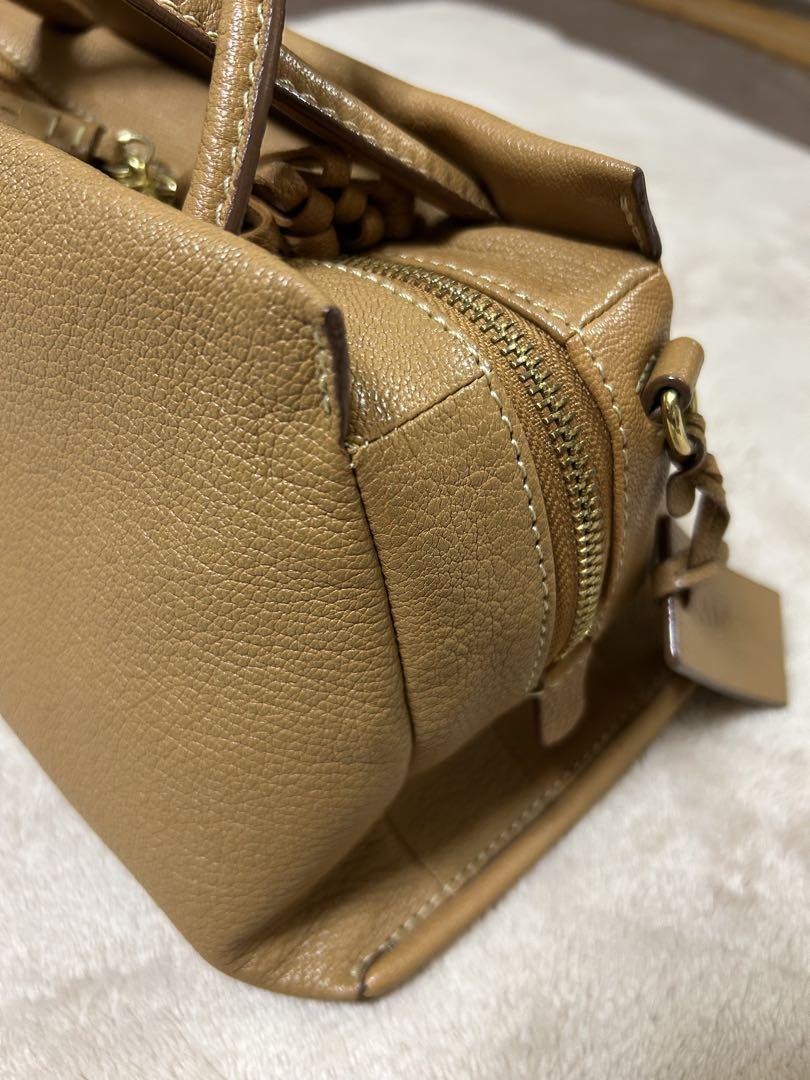【送料込】 美品】POTIOR ベージュ ハンドバッグ レザー バッグ