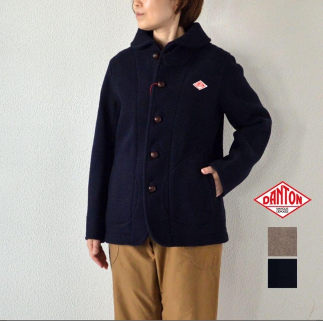 Danton ウールモッサジャケット ネイビー　36未使用 ダントン DANTON ウール モッサ ジャケット フード 前開き