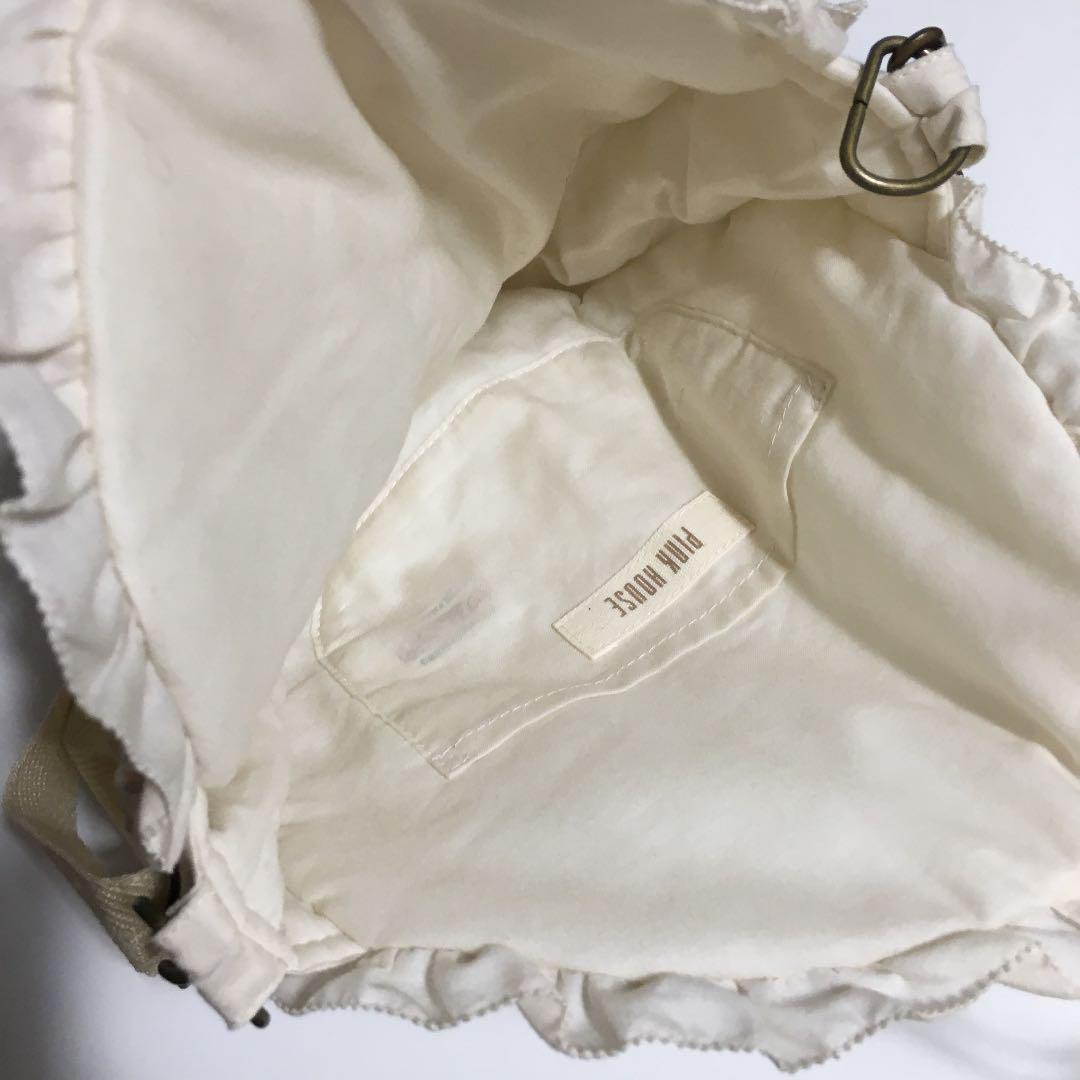 サロン専売 ピンクハウス ニットの花付き モチーフポシェット バッグ dFRev-m63750205517 人気SALE高品質