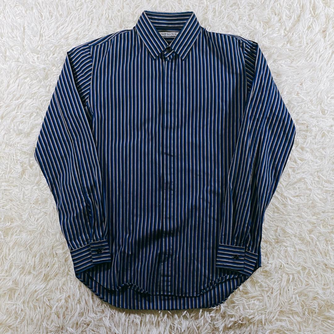 【美品】JOHN LAWRENCE SULLIVAN ストライプシャツ 比翼仕立