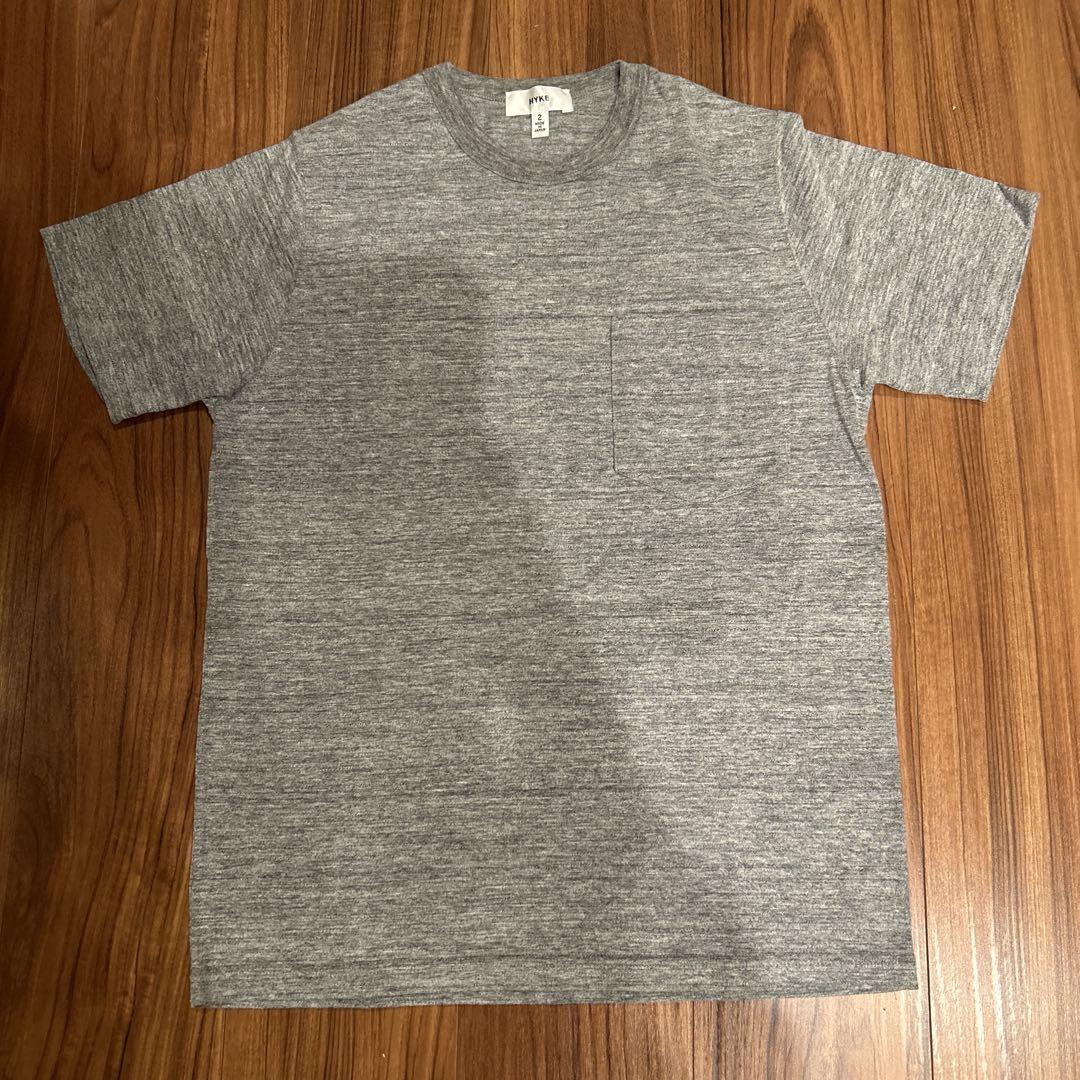 HYKE グレー杢Ｔシャツ