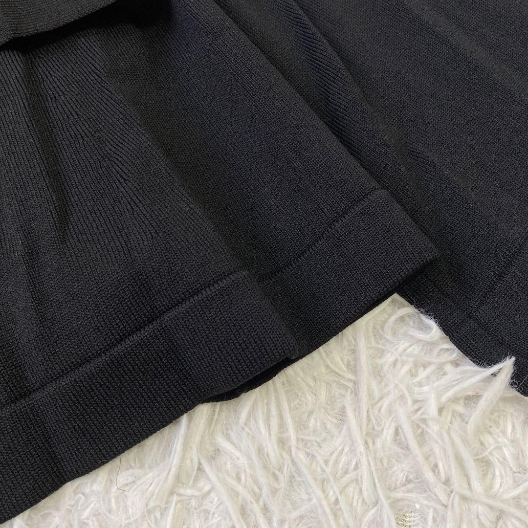 《美品》 TO BE CHIC ウエストリボンカーディガン ブラック 40