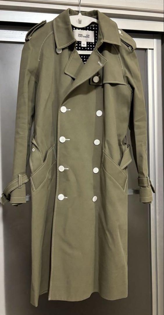 DIANE VON FURSTENBERG トレンチコート サイズ4 オリーブ
