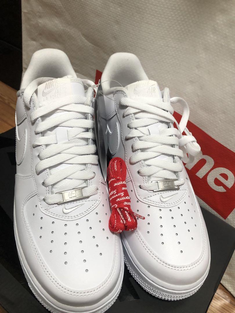 靴 supreme Nike Air Force 1 Low White