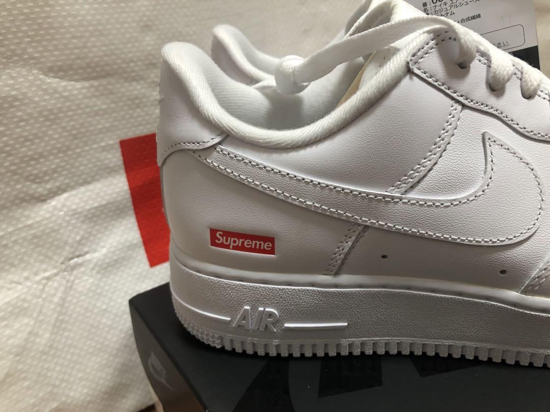 靴 supreme Nike Air Force 1 Low White