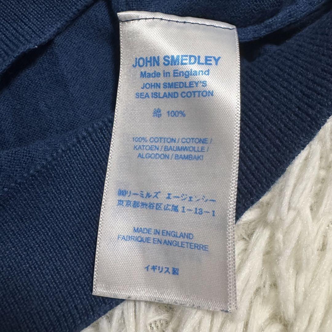 ジョンスメドレー 半袖 ポロシャツ ニット ネイビー Sサイズ