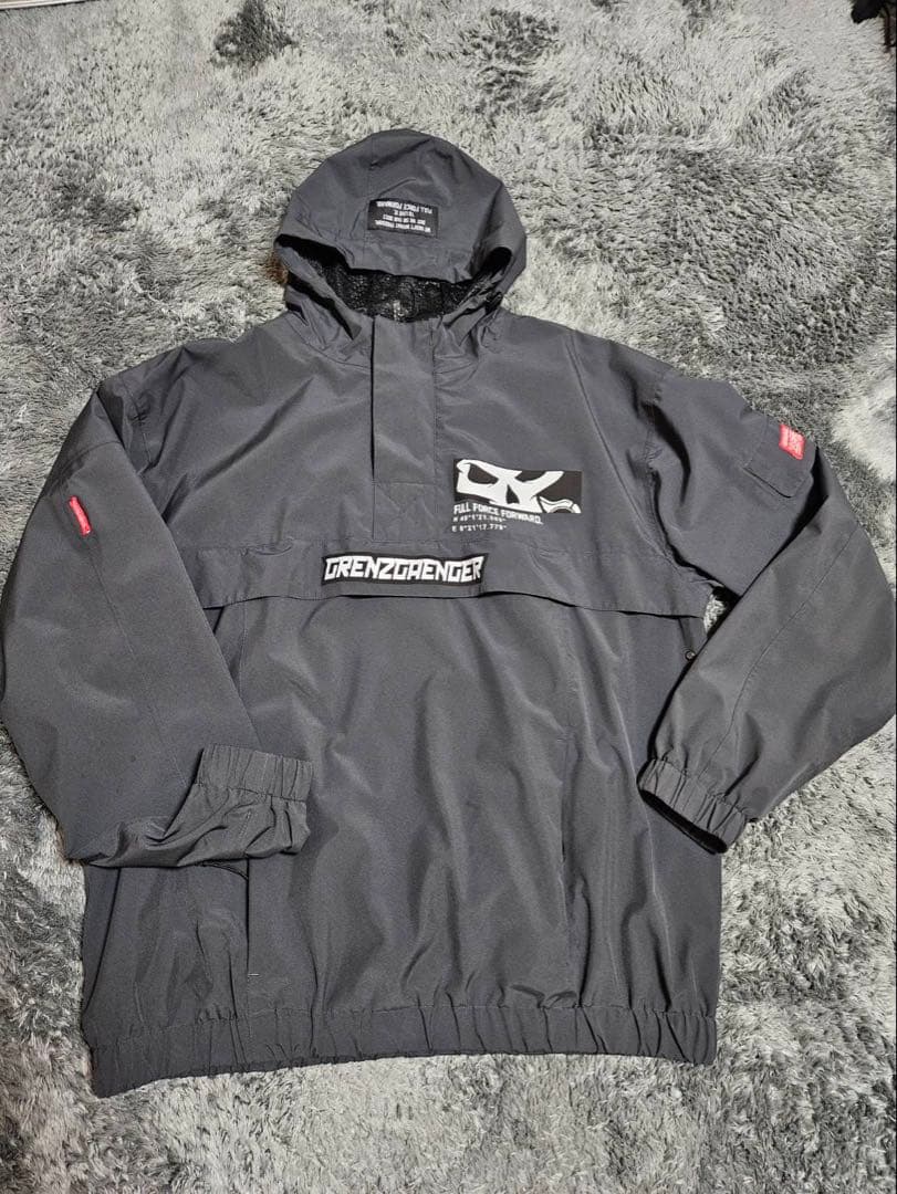 GRANZGAENGER フード付きナイロンジャケット XXL グレー