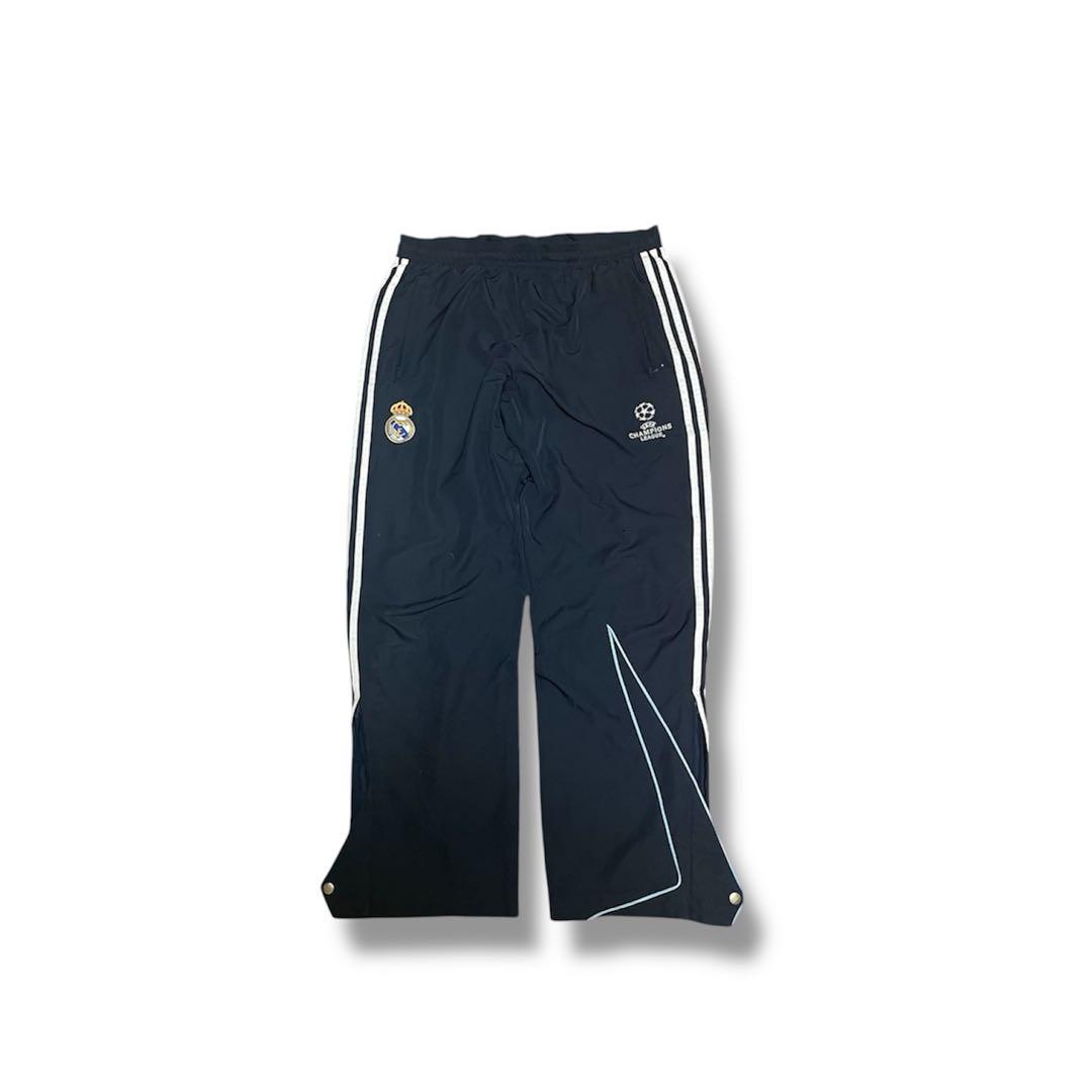 [レア]adidas レアル・マドリード フレアナイロンパンツ 幅広 裾ジップ