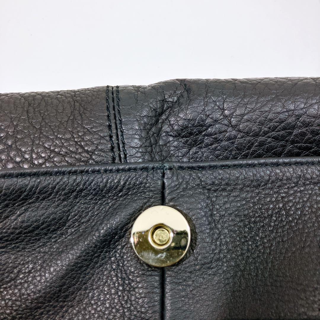 【未使用級】ナノユニバース　シボ2way 大容量　トートバッグ　ユニセックス　黒