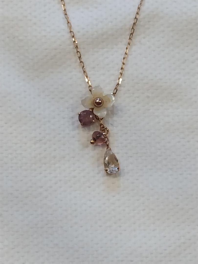 K10PG 白蝶貝　花ネックレス ファッション 通販ファッション - テイクアップ K10PG 白蝶貝 花