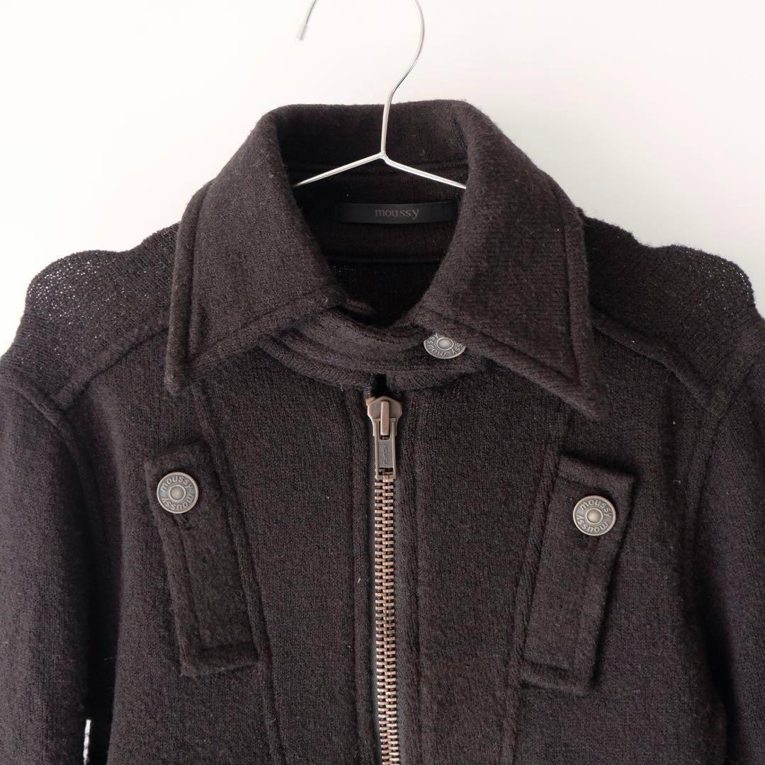 00s y2k moussy gimmick ブラック ニット ジャケット 00s y2k moussy gimmick ブラック ニット ジャケット