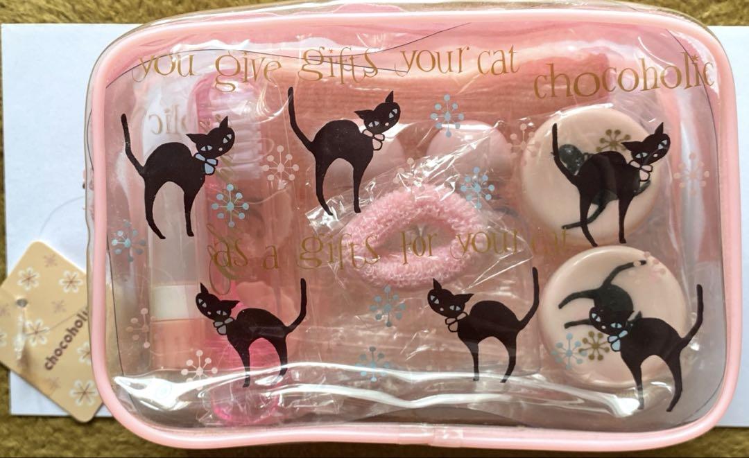 未使用Chocoholic トラベルポーチ 黒猫デザイン