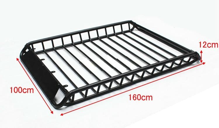 ルーフラック 160×100×12cm ルーフキャリア ルーフレール付組立不要