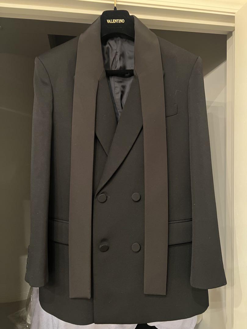VALENTINO ジャケット 黒 ダブルブレスト