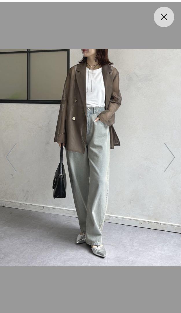 《本日限定お値下げ》Thevon GOLDボタンメッシュテーラードジャケット