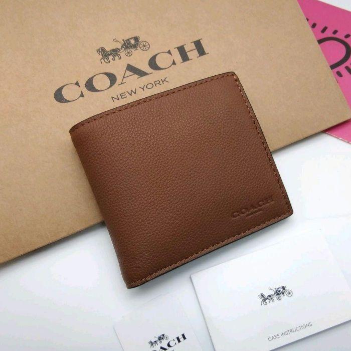 新品　COACH　折り財布　メンズ　人気の小銭入れ付き