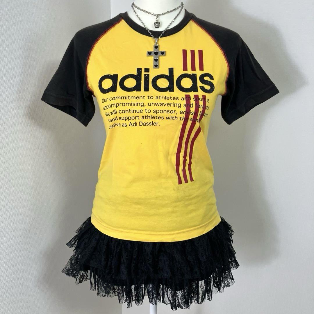 【y2k 00s】adidasアディダス　ロゴtピチt マクブリング　平成ギャル y2k 00s】adidasアディダス ロゴtピチt マクブリング 平成ギャル