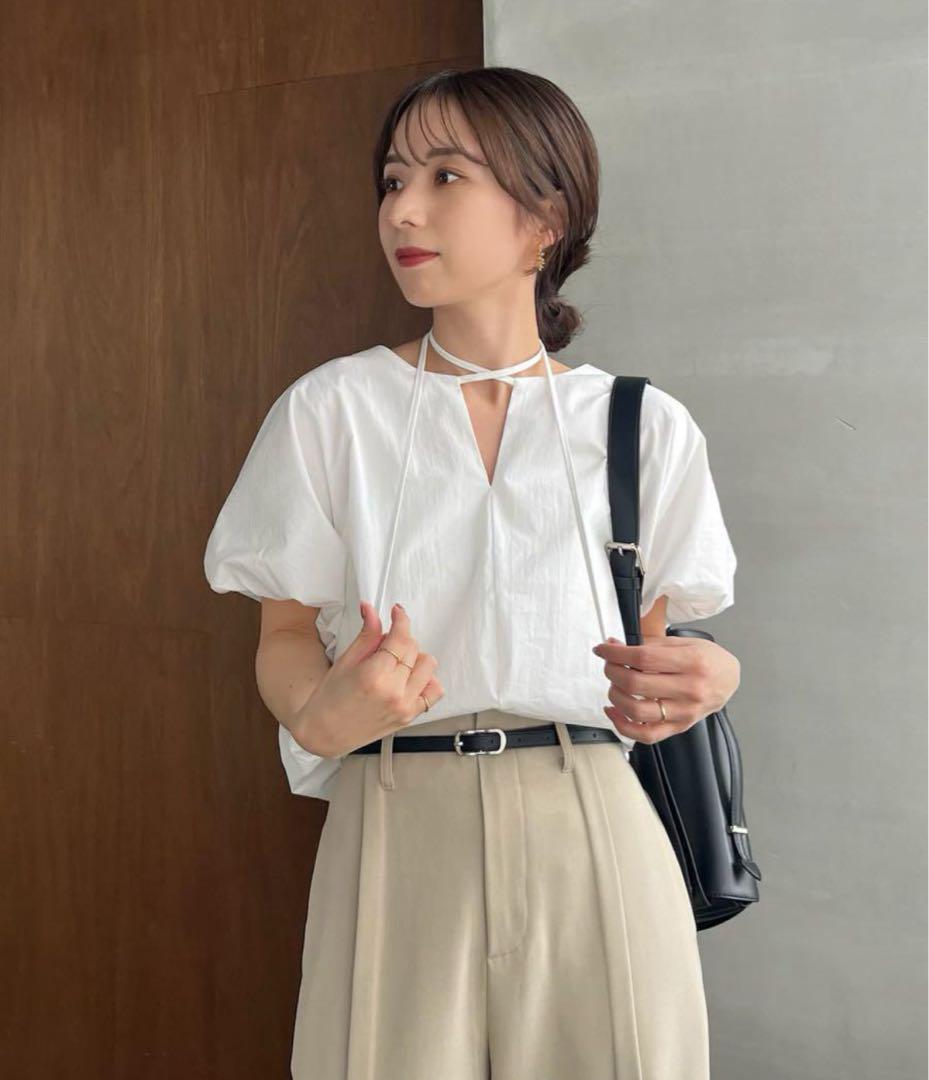 CAPRICIEUX LE'MAGE 新品未使用　バルーンリボンブラウス shio企画】バルーンリボンブラウス（シャツ/ブラウス