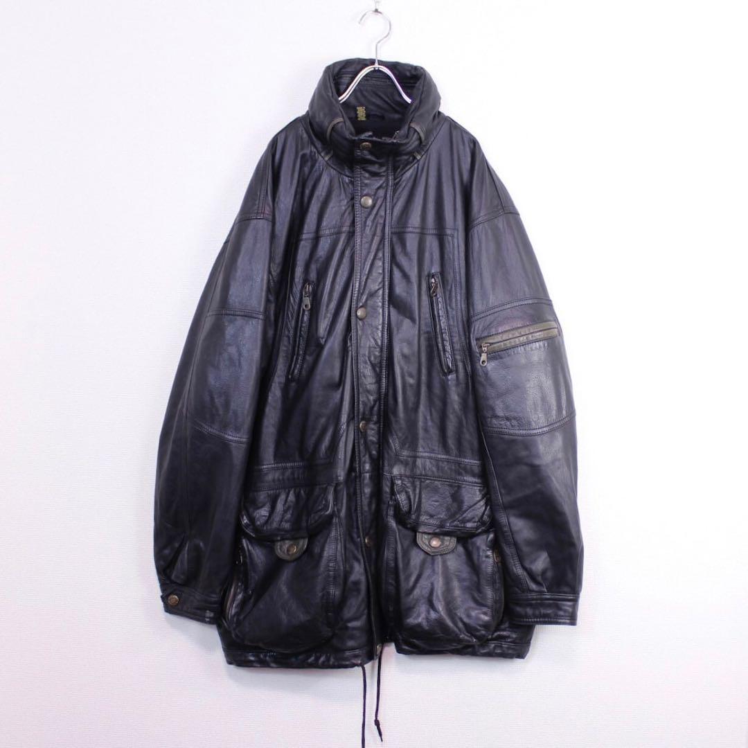 ジャケット・アウター Vnintage leather mods coat