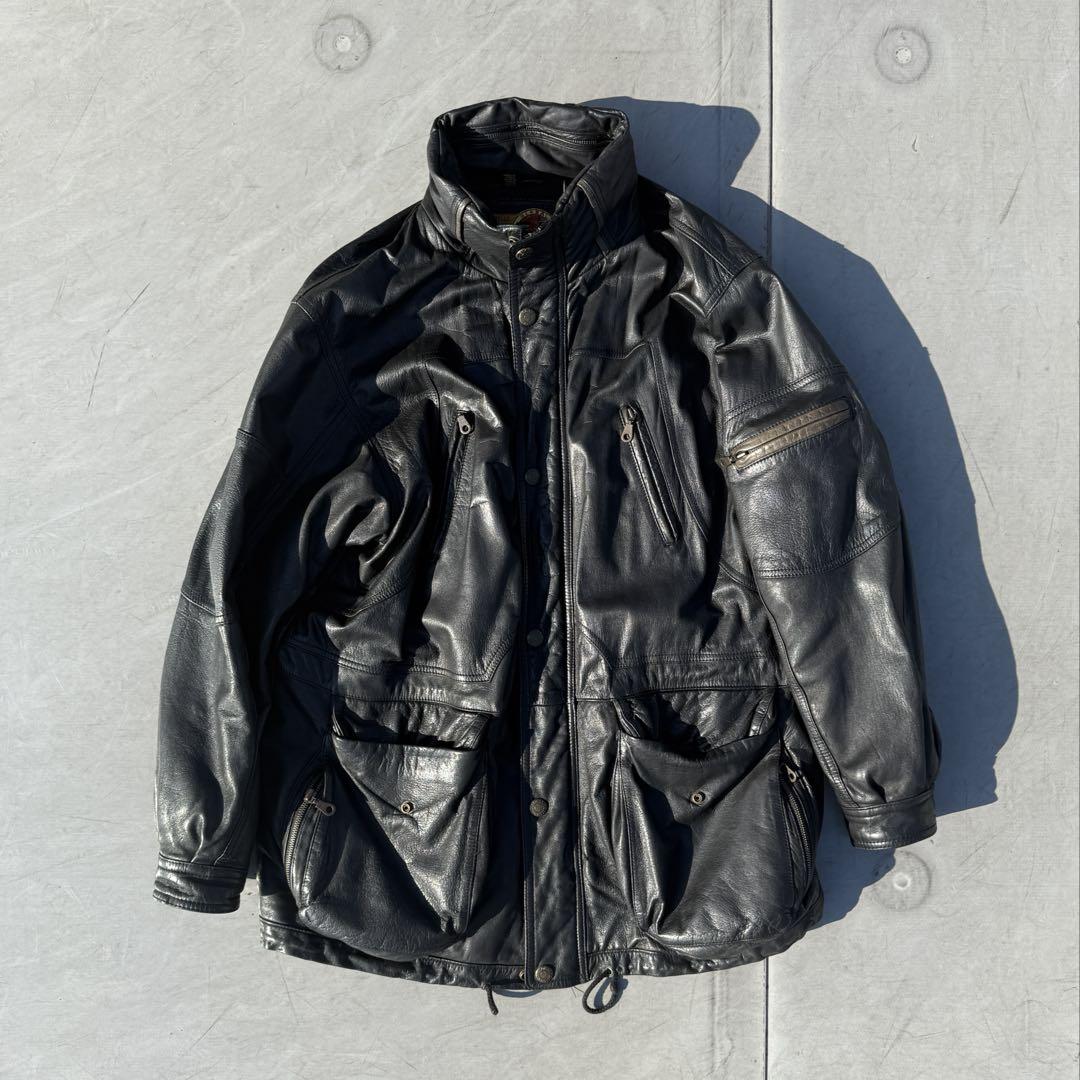 ジャケット・アウター Vnintage leather mods coat