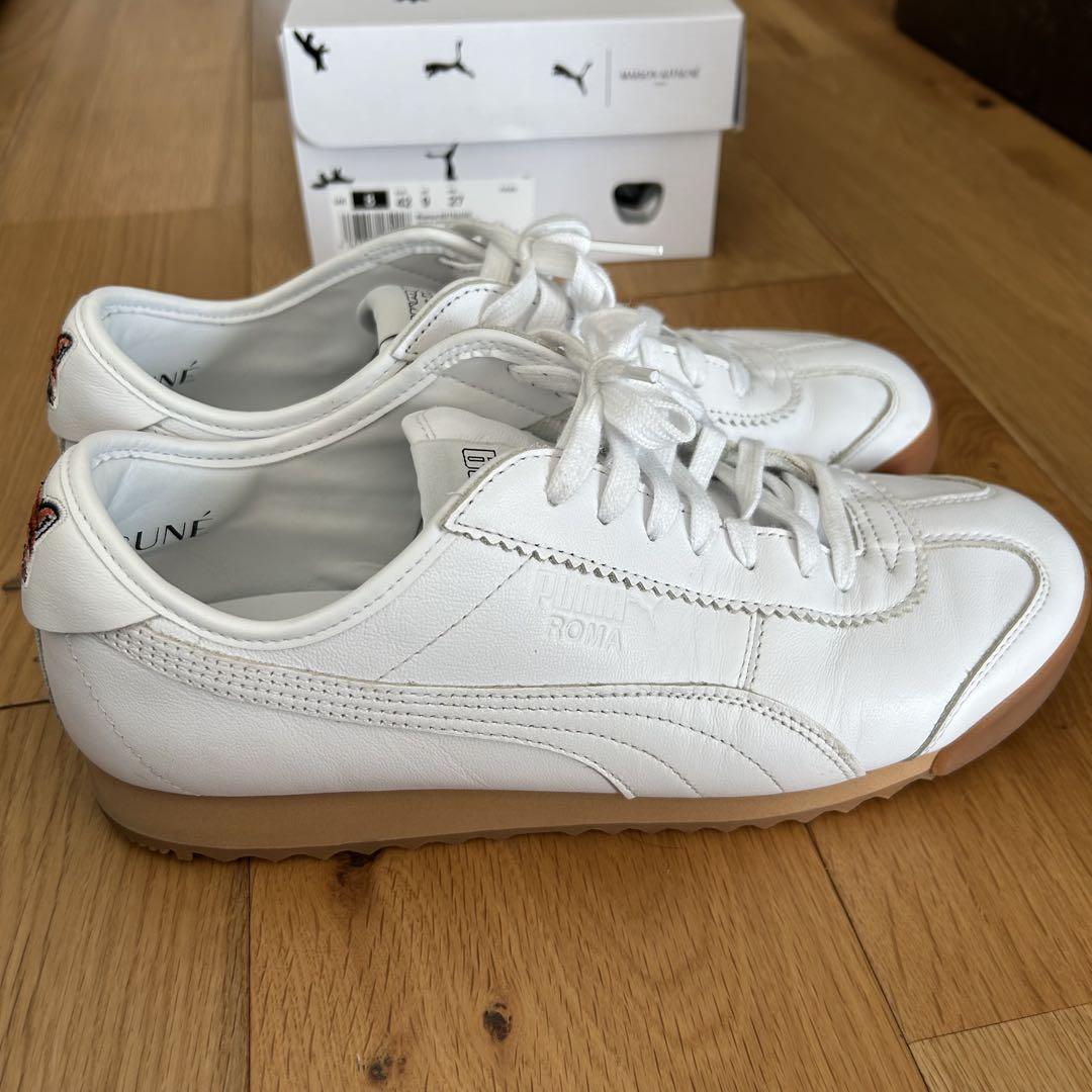 【感謝価格】 コラボ メゾンキツネ puma プーマ スニーカー ホワイト ローマ 靴