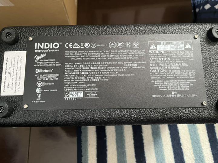 大人気100%新品 Fender INDIO d3jk0-m63780693446 Bluetoothスピーカー 最安値