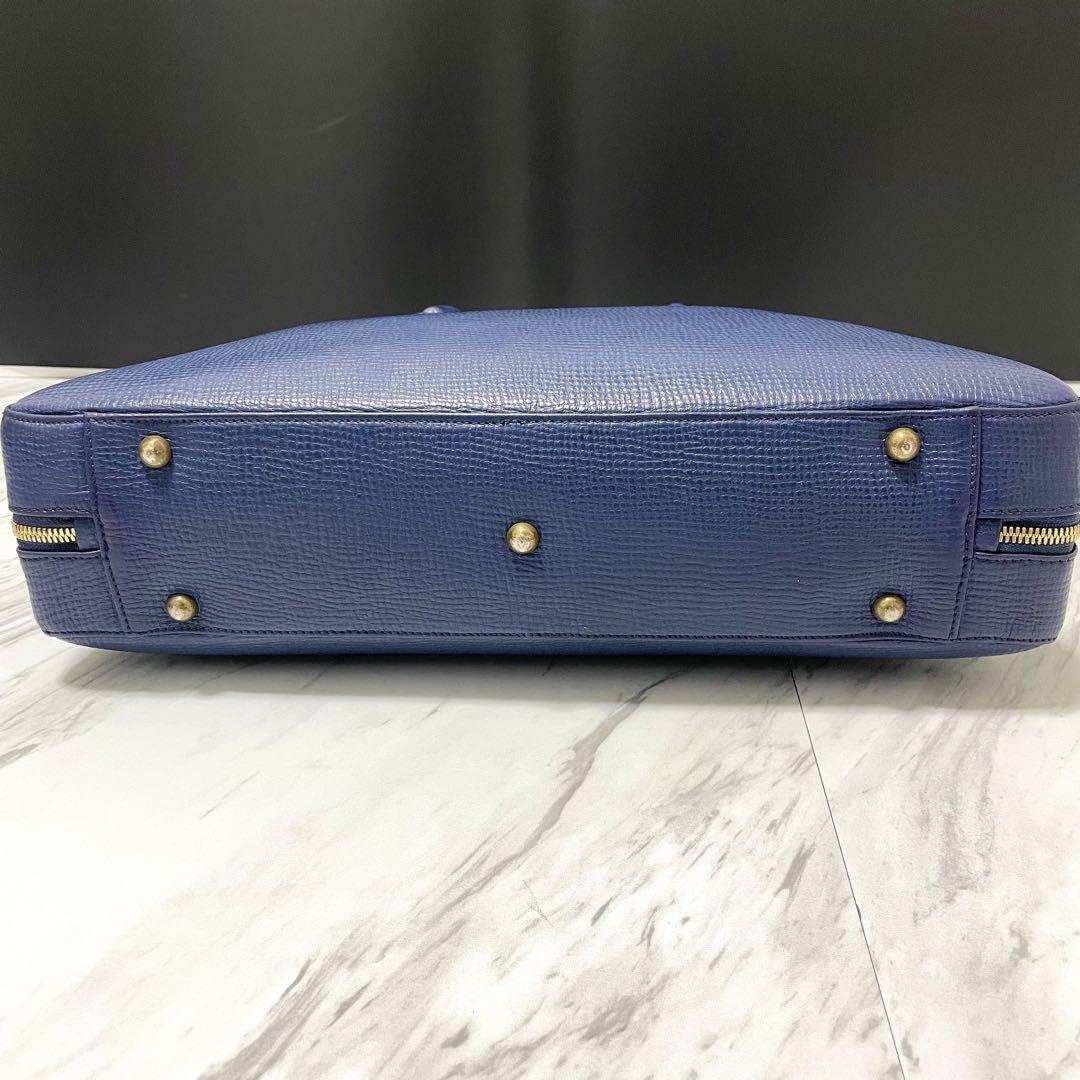 美品 オールレザー⭐️トフアンドロードストーン 2way アタッシュ ブルー A4
