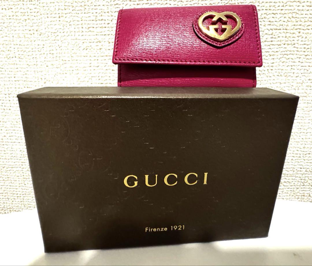【新品未使用】価格交渉可GUCCI ピンク レザー キーケース GUCCI ピンク レザー キーケース - メルカリ