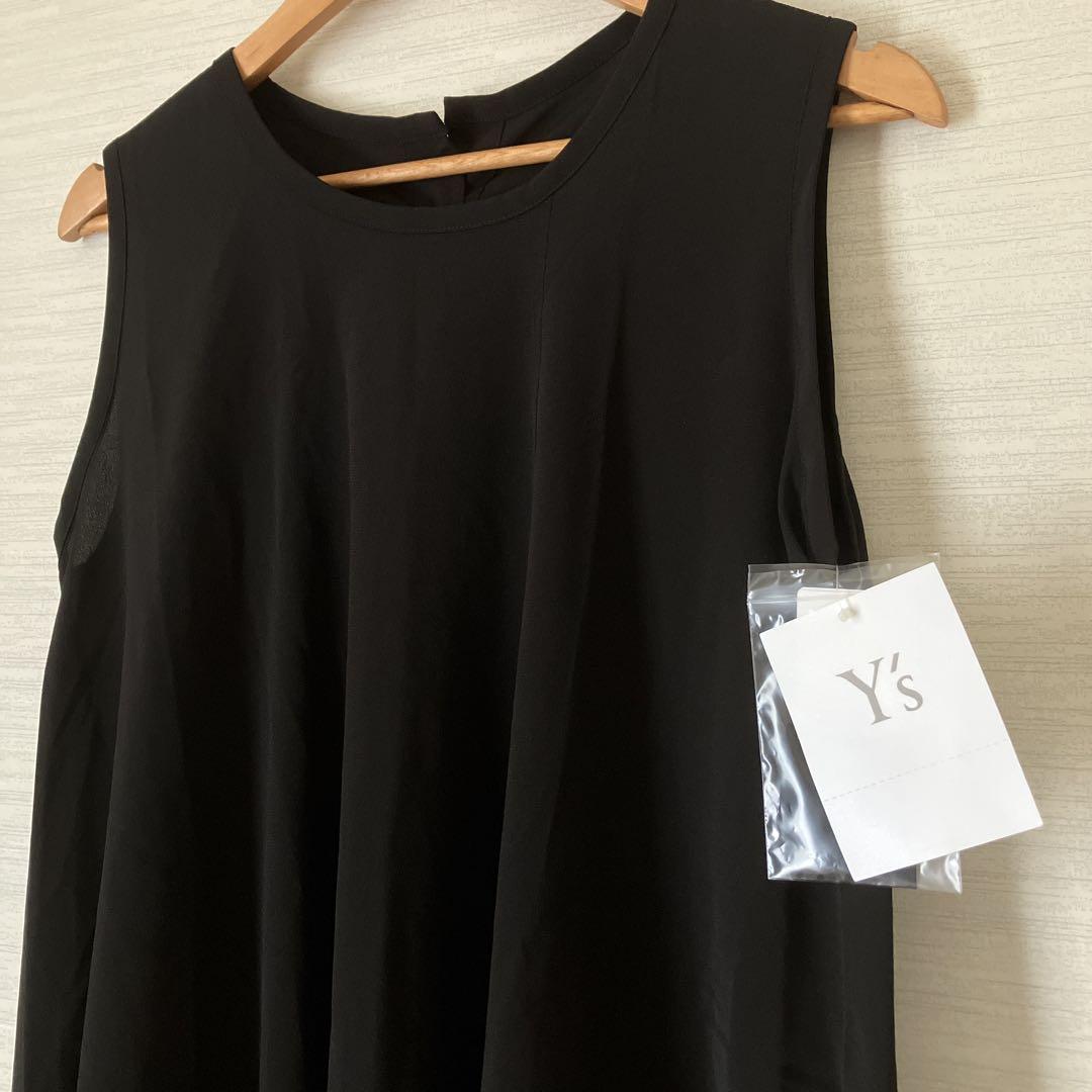 【タグ付き未使用】Y's ワイズ ブラック ノースリーブ ワンピース サイズ1