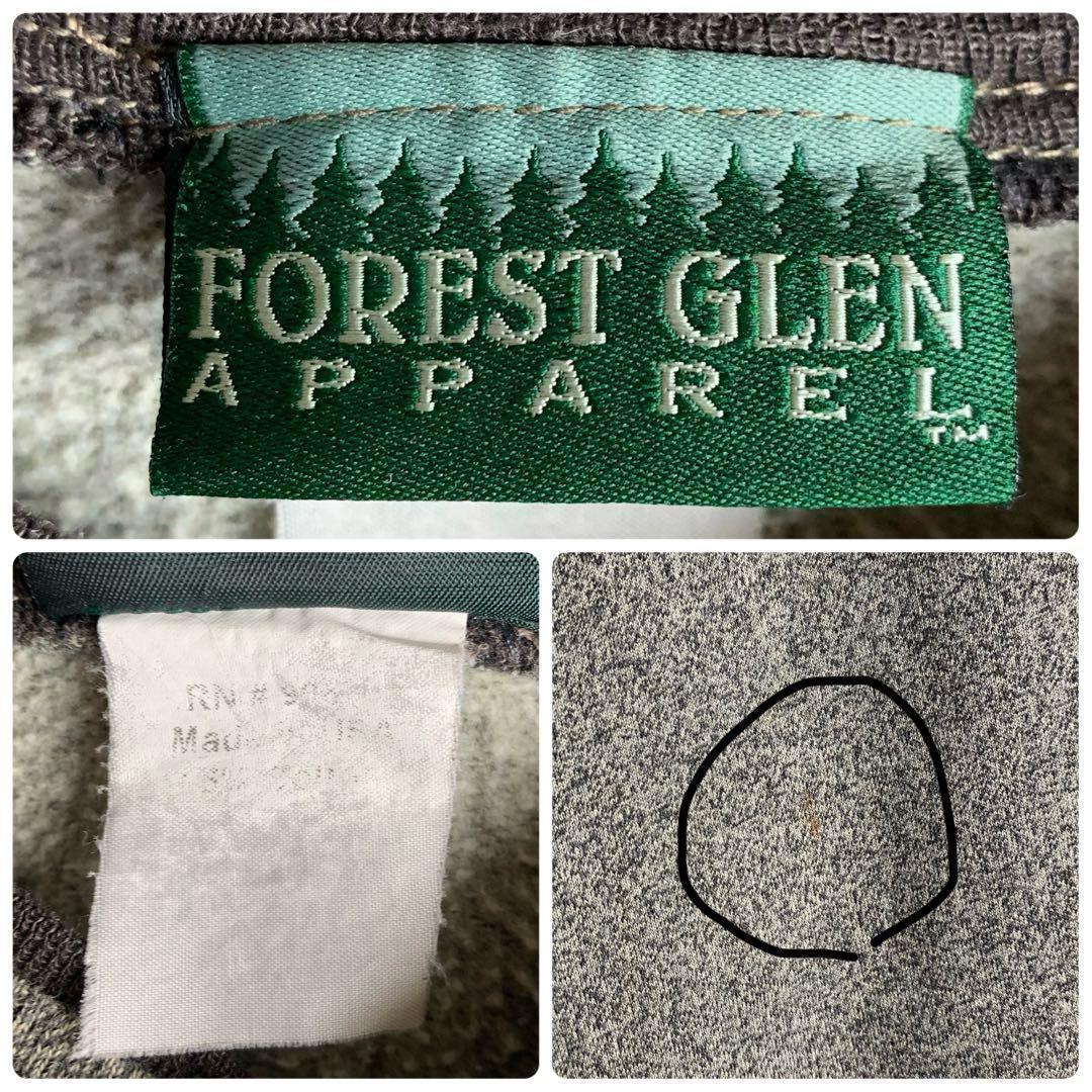 スウェット　アニマルプリント　鹿　ハーフボタン　ヴィンテージ感　大きめ　ゆるだぼ