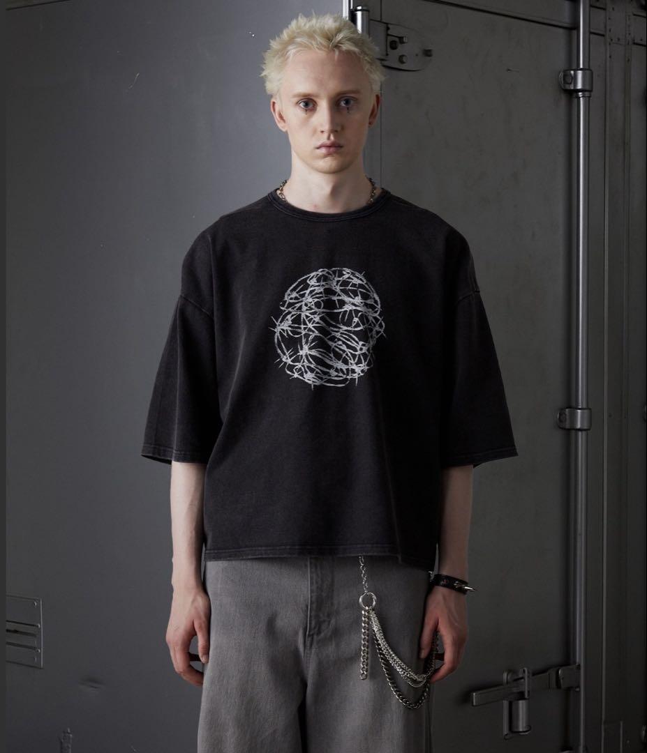 grancy グラフィックデザインリバーシブルTシャツ ブラック　sサイズ